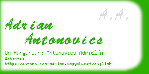 adrian antonovics business card